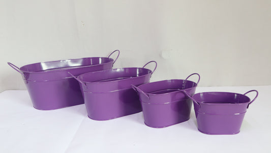 Oval Metal Planter Garden Planter and Pot Basket Container  Holiday