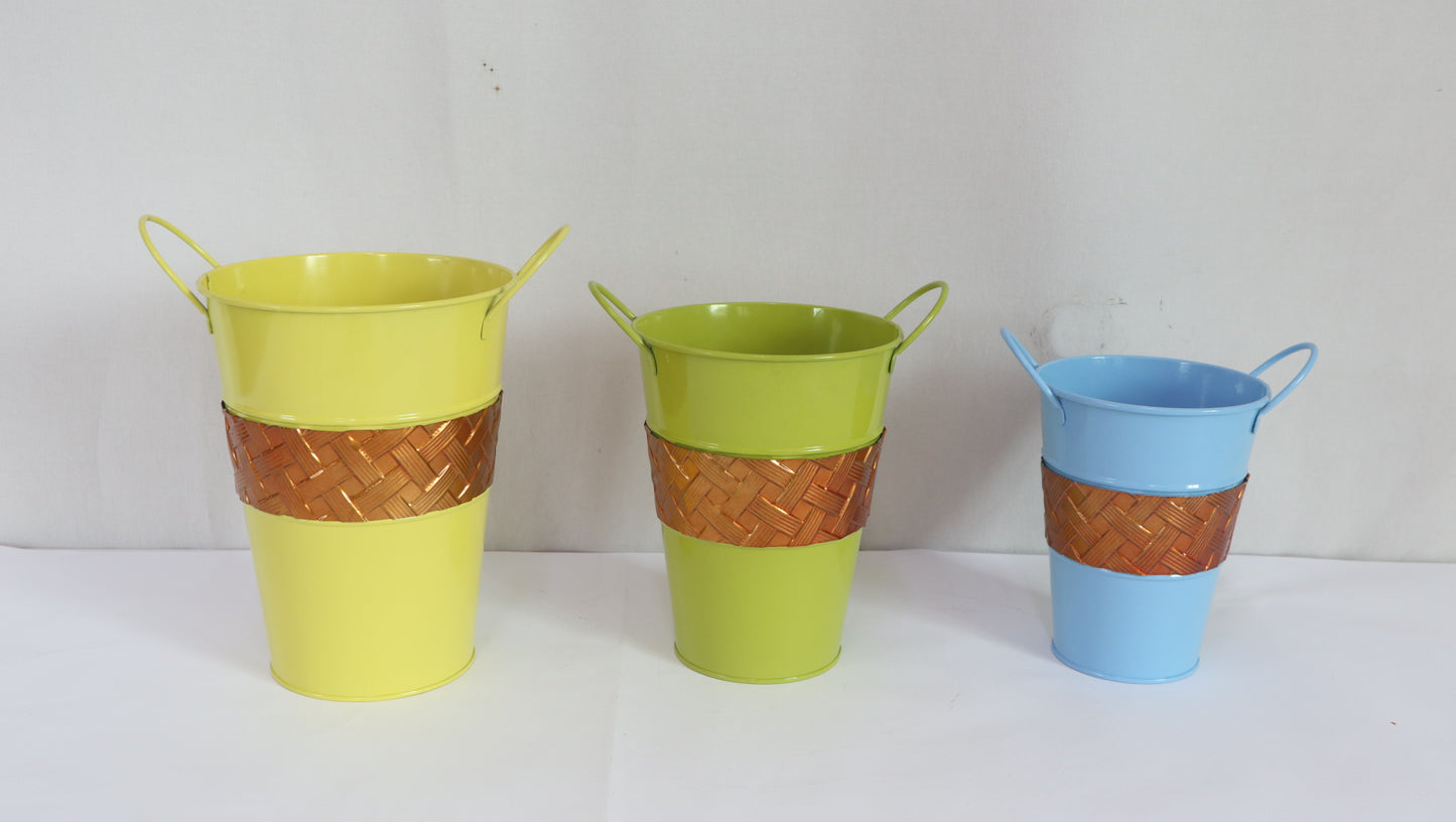 Rect. Metal Basket Garden Planter and Pot Basket Container  Holiday