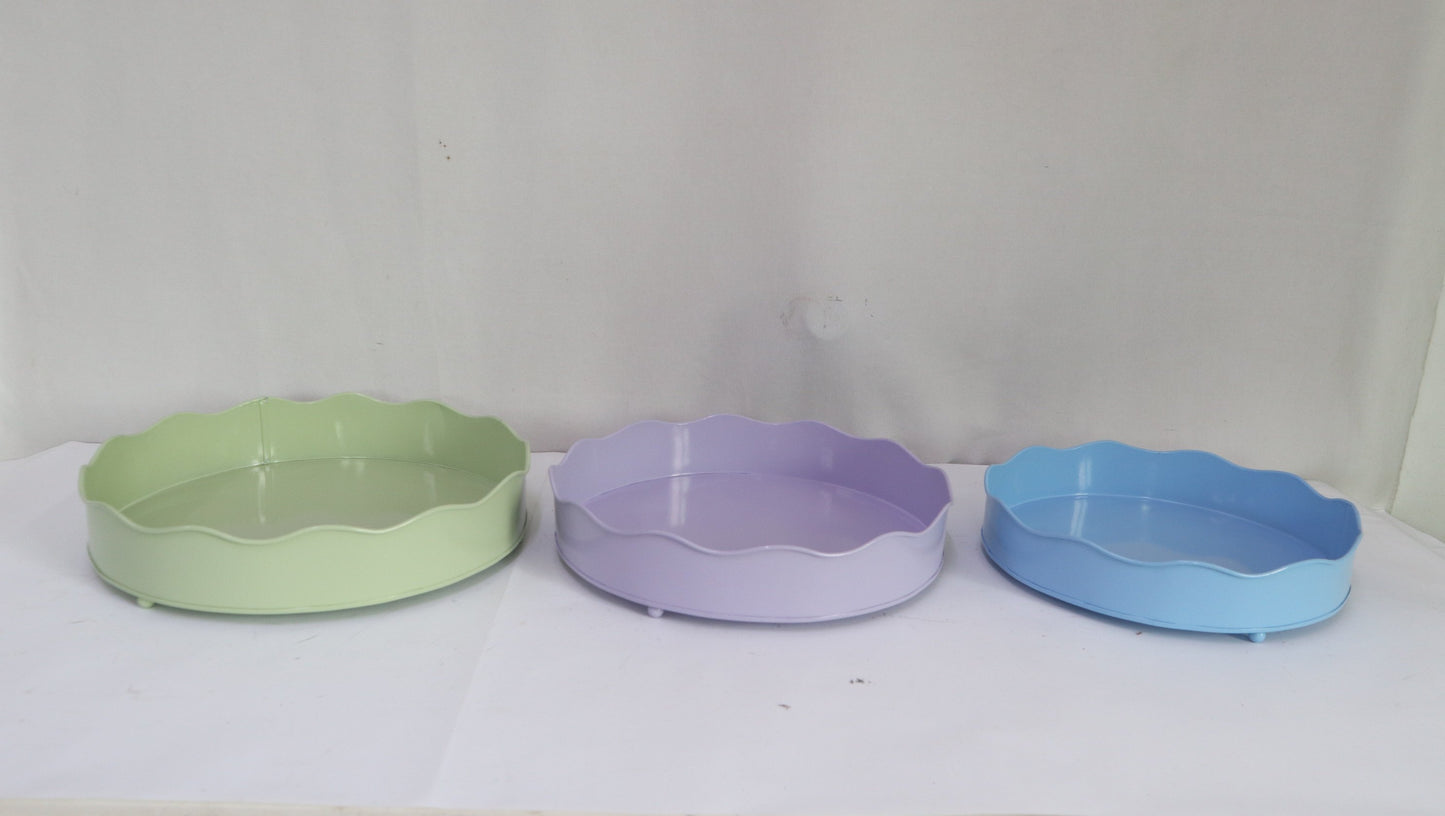 Metal Basket Plate Tray Planter Garden Flower Floral Planter Christmas Holiday Easter Gift Basket Small