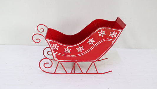 Metal Sleigh Christmas Holiday Basket Gift Basket Decoration