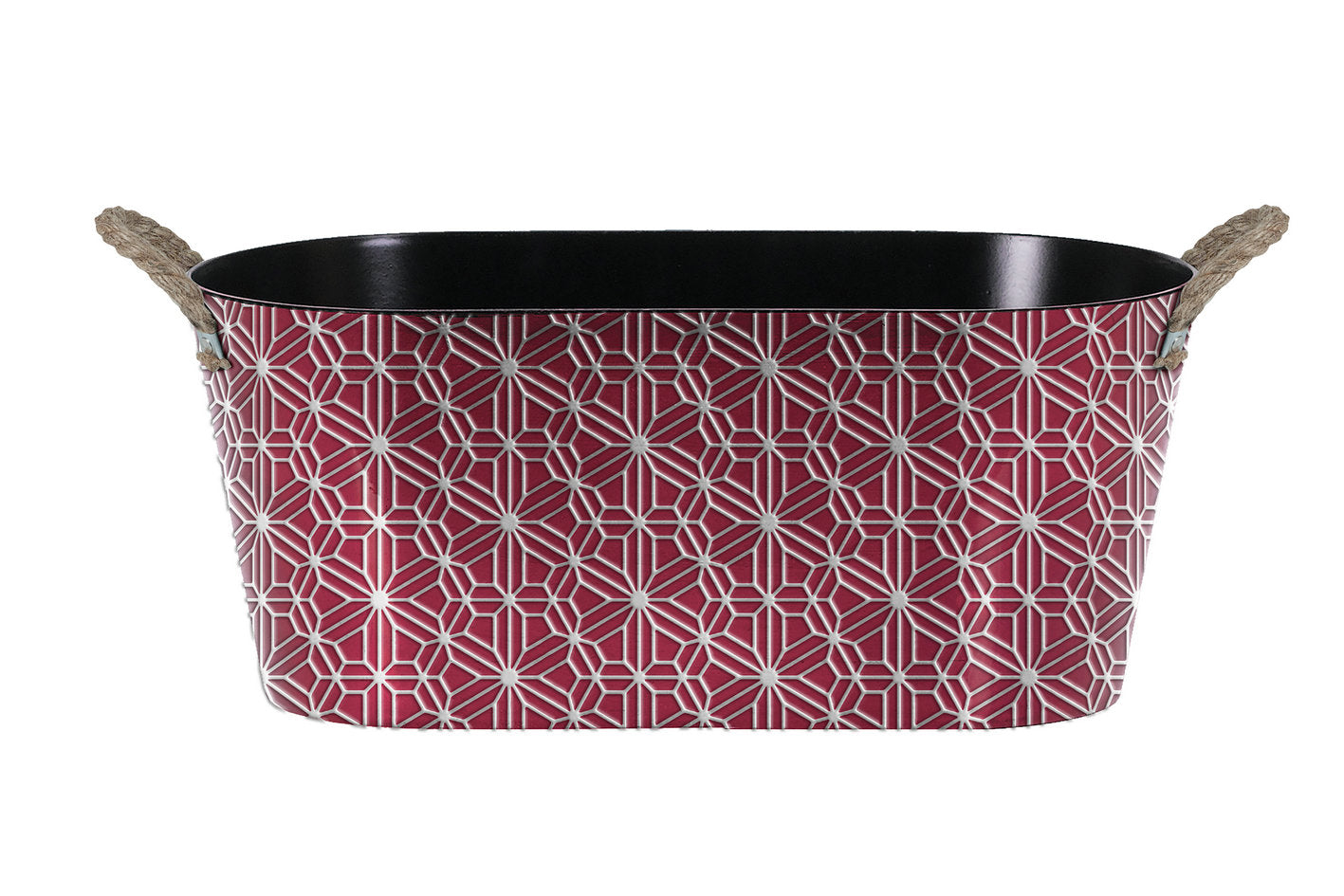 Gift Basket Metal Container Holiday Basket  Oval Indoor Outdoor
