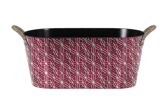 Gift Basket Metal Container Holiday Basket  Oval Indoor Outdoor