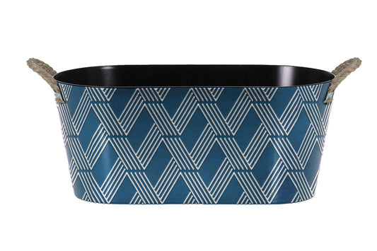 Gift Basket Metal Container Holiday Basket  Oval Indoor Outdoor Planter