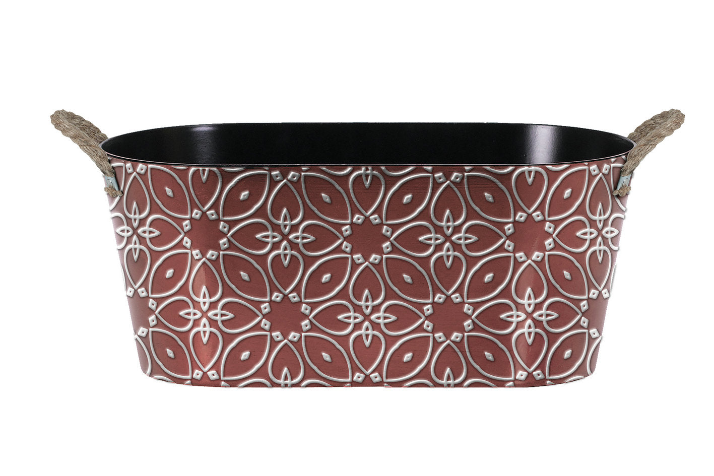 Gift Basket Metal Container Holiday Basket  Oval Indoor Outdoor Planter