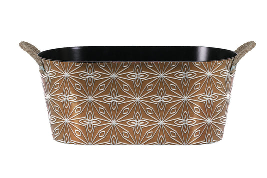 Gift Basket Metal Container Holiday Basket  Oval Indoor Outdoor Planter