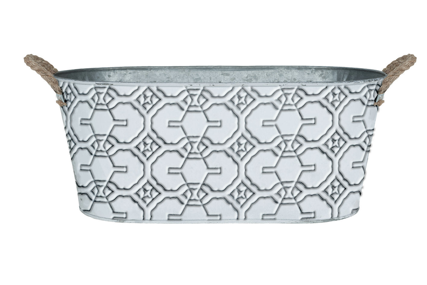 Gift Basket Metal Container Holiday Basket  Oval Indoor Outdoor Planter