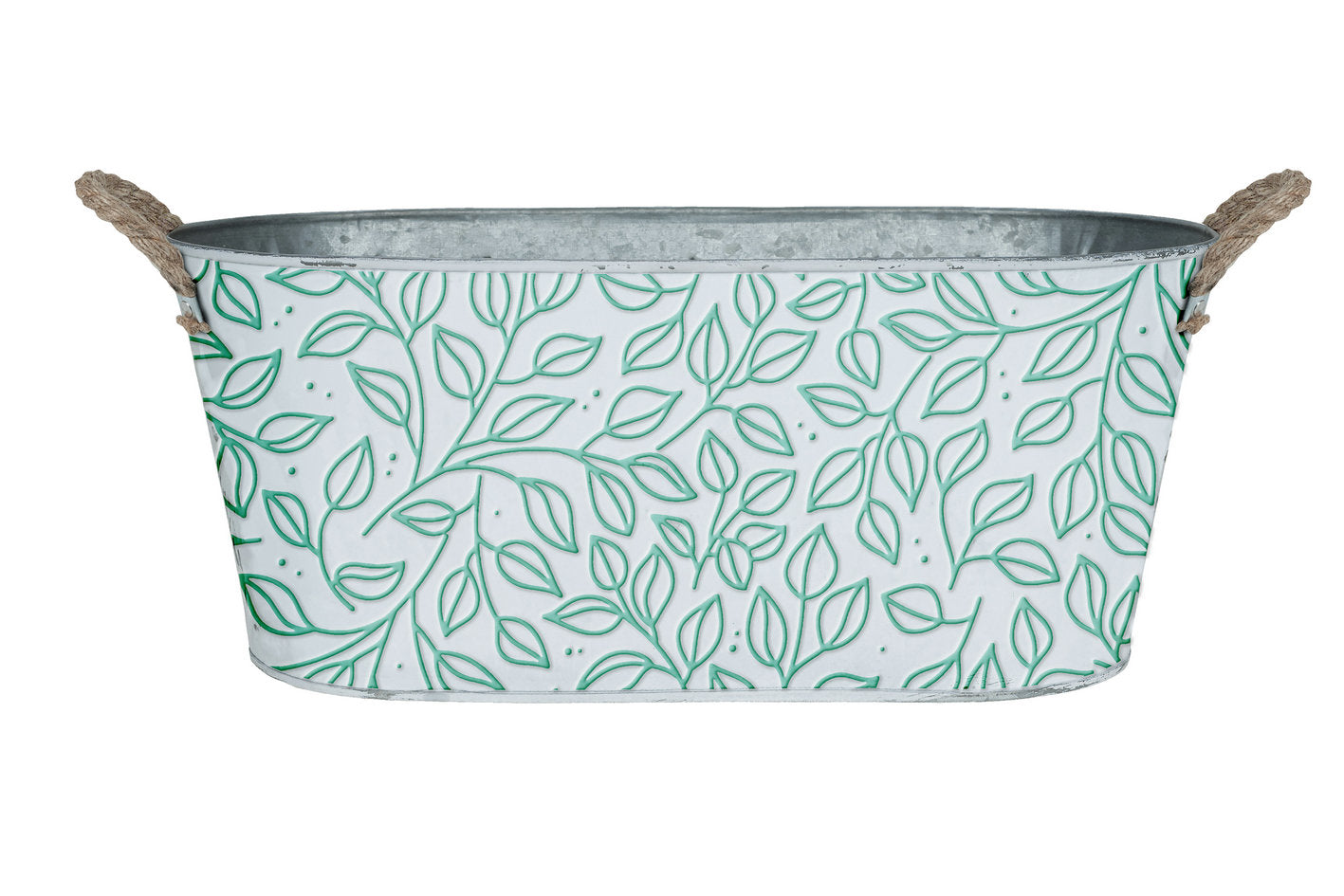 Gift Basket Metal Container Holiday Basket  Oval Indoor Outdoor Planter