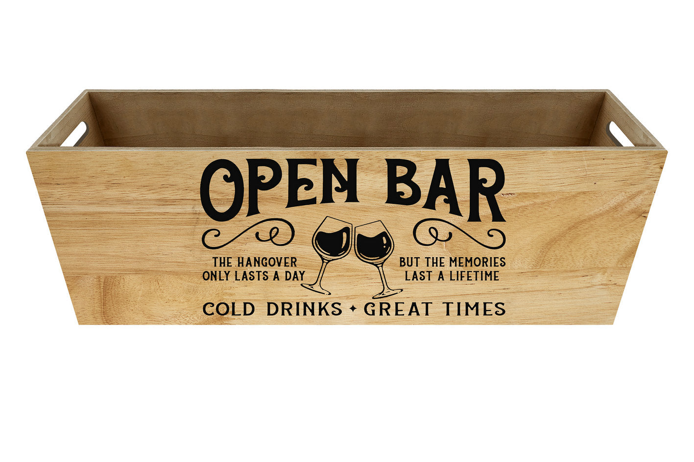 Wooden Basket Gift Basket Rect. Holiday Container Planter Plant Flower Garden