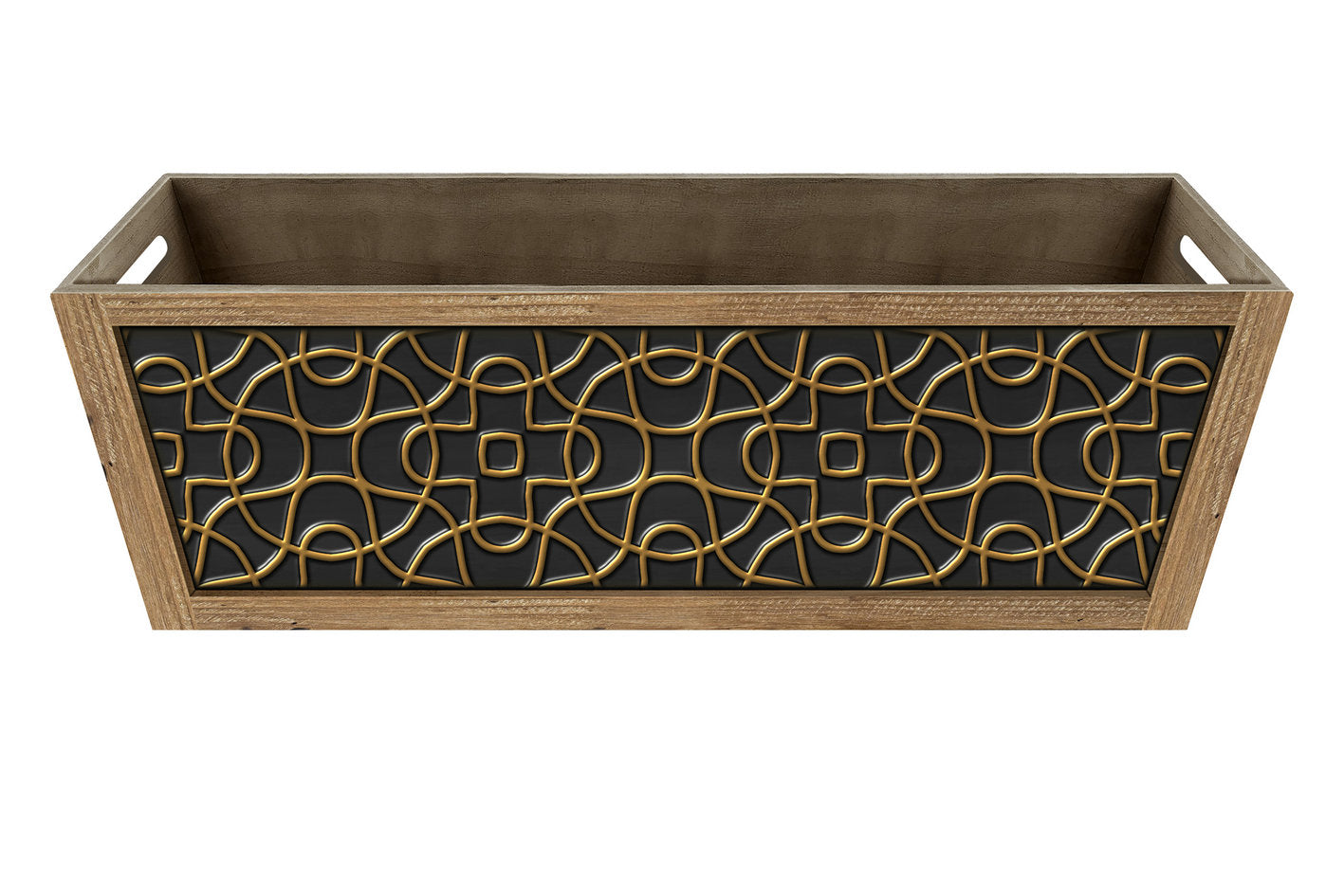 Wooden Basket Gift Basket Rect. Holiday Container Planter Plant Flower Garden