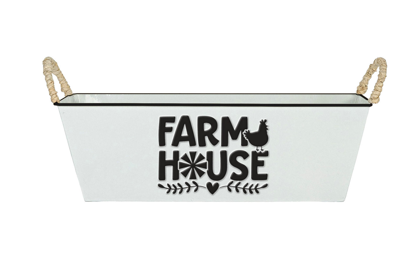 Metal Basket Gift Basket Rect. Holiday Container Planter Plant Flower Garden