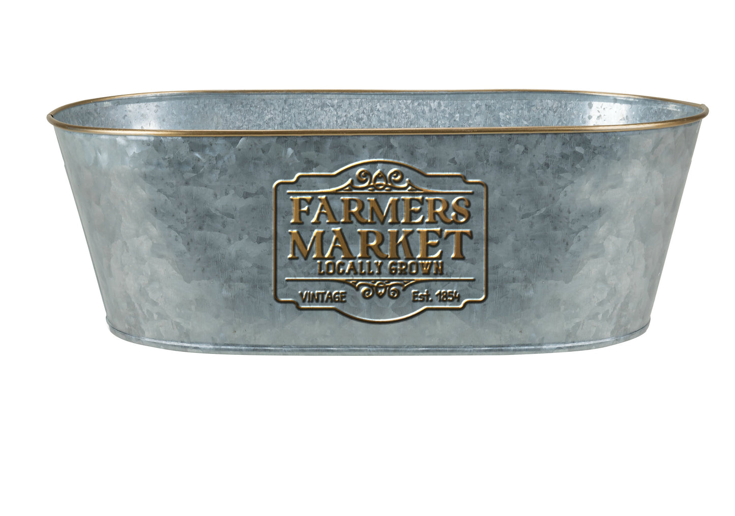 Metal Basket Gift Basket Rect. Holiday Container Planter Plant Flower Garden