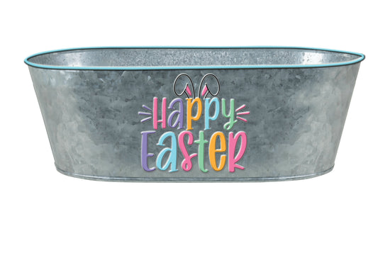 Metal Basket Gift Basket Rect. Holiday Container Planter Plant Flower Garden