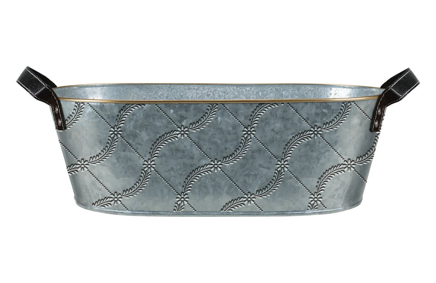 Oval Metal Basket Gift Basket Holiday Container Christmas Decoration Zinc