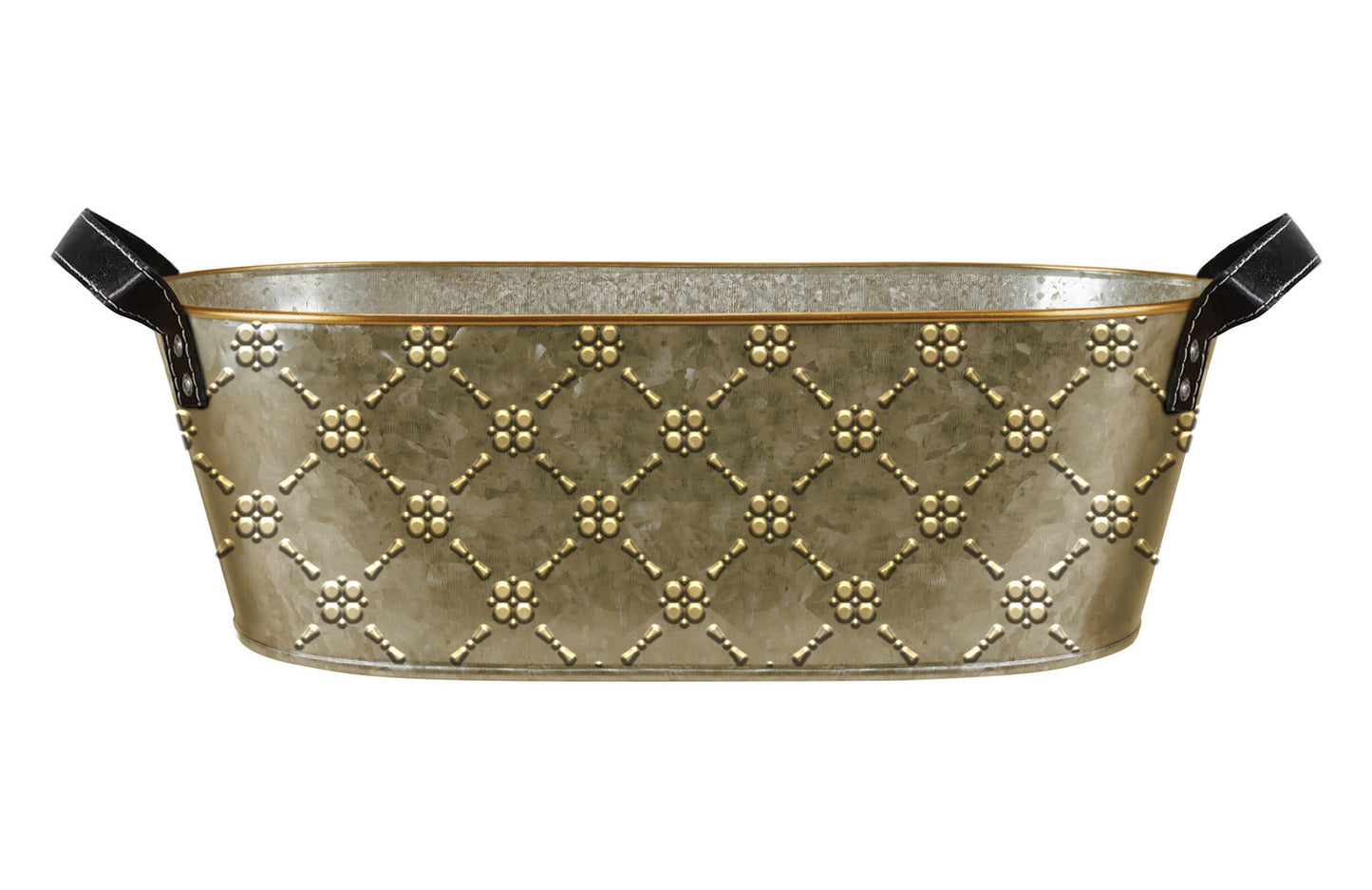 Oval Metal Basket Gift Basket Holiday Container Christmas Decoration Zinc