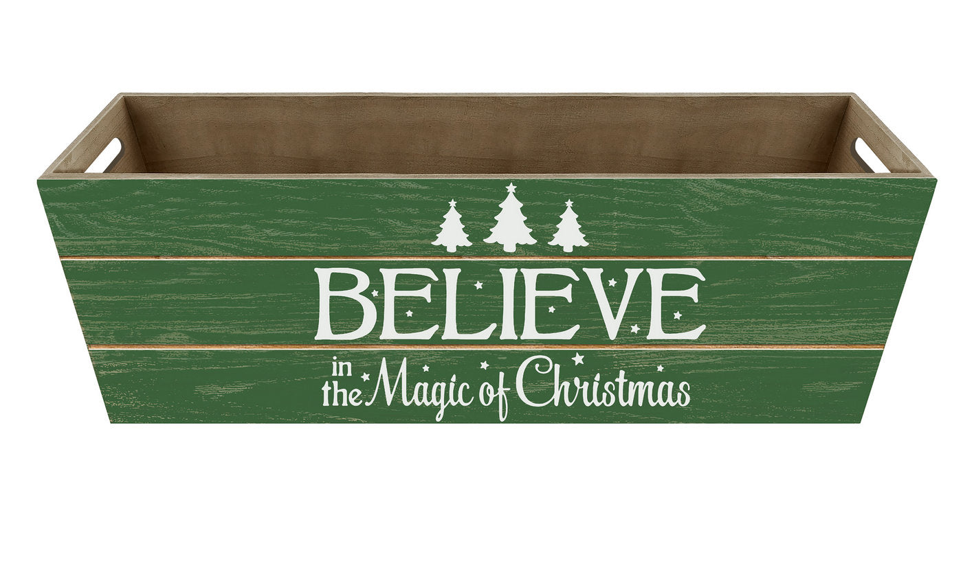 Rect. Wooden Basket Holiday Basket Container Giftware Nature