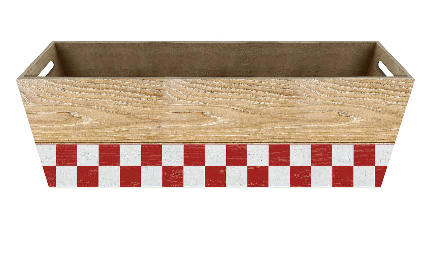 Rect. Wooden Basket Holiday Basket Container Giftware Nature