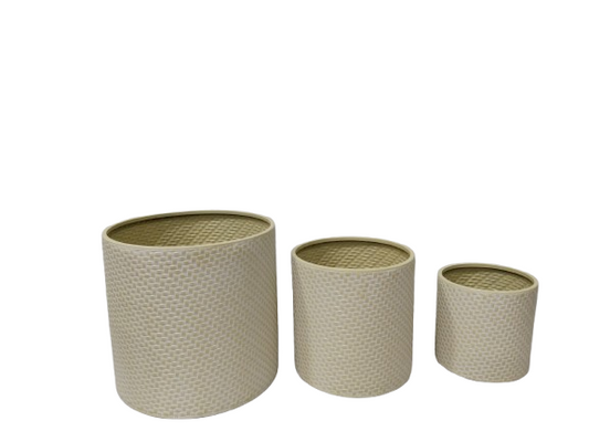 Round Gift Metal Basket Holiday Planter Flower Indoor Outdoor