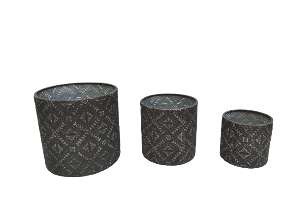 Round Gift Metal Basket Holiday Planter Flower Indoor Outdoor