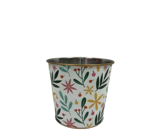 Metal Gift Basket Planter Holiday Garden Flower Indoor Outdoor Storage