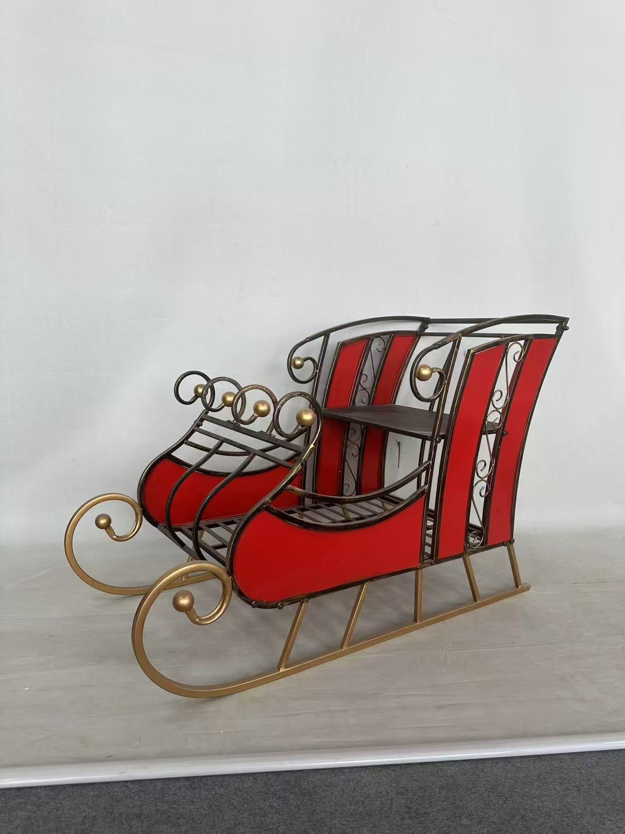 Metal Sleigh Holiday Basket Gift Basket Container Holiday Christmas