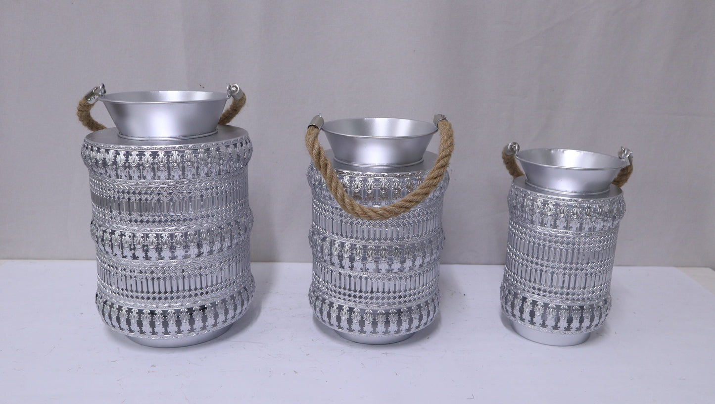 Metal Lantern Gift Basket Holidays Outdoor