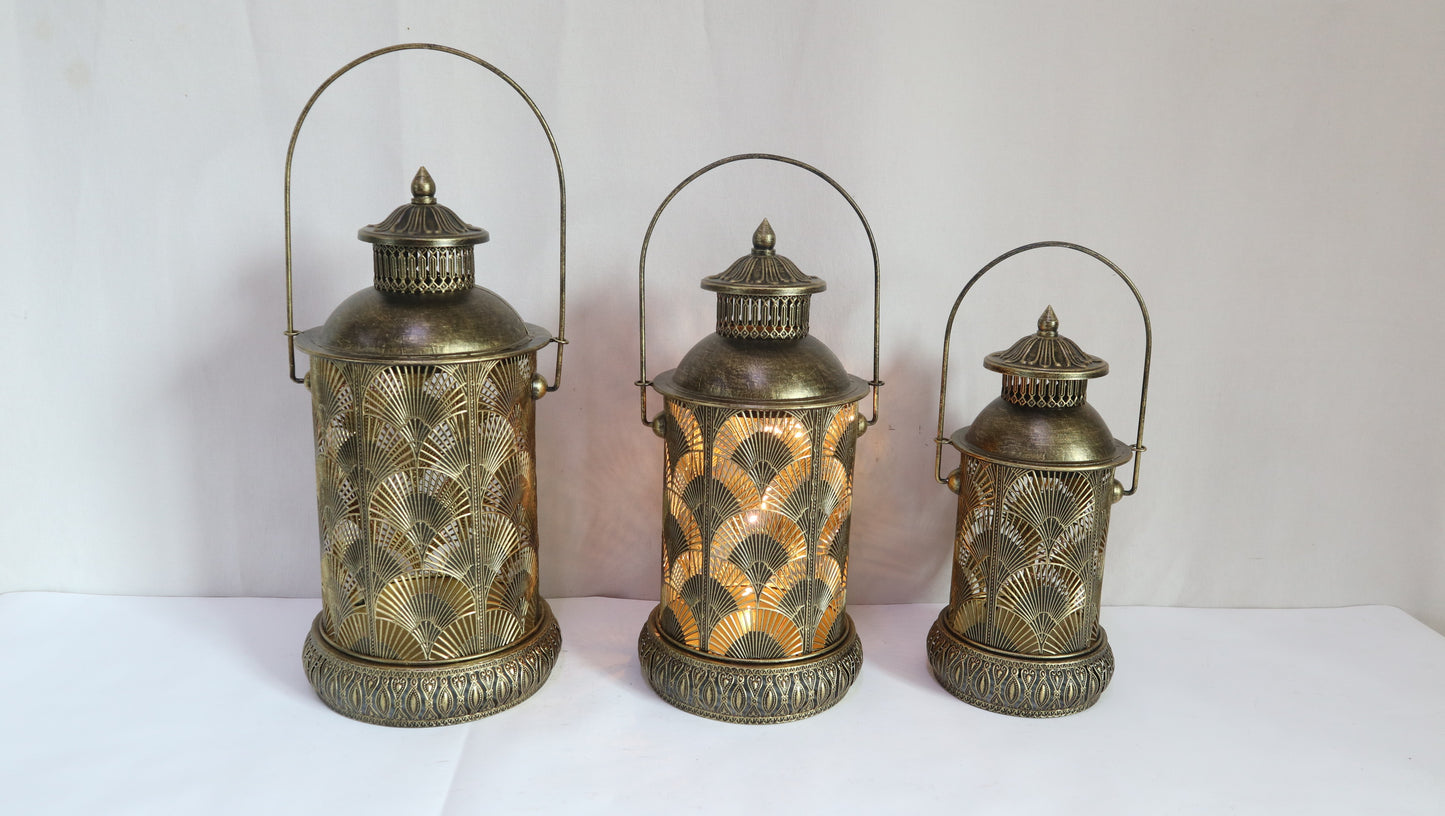 Metal Lantern Gift Basket Holidays Outdoor Indoor