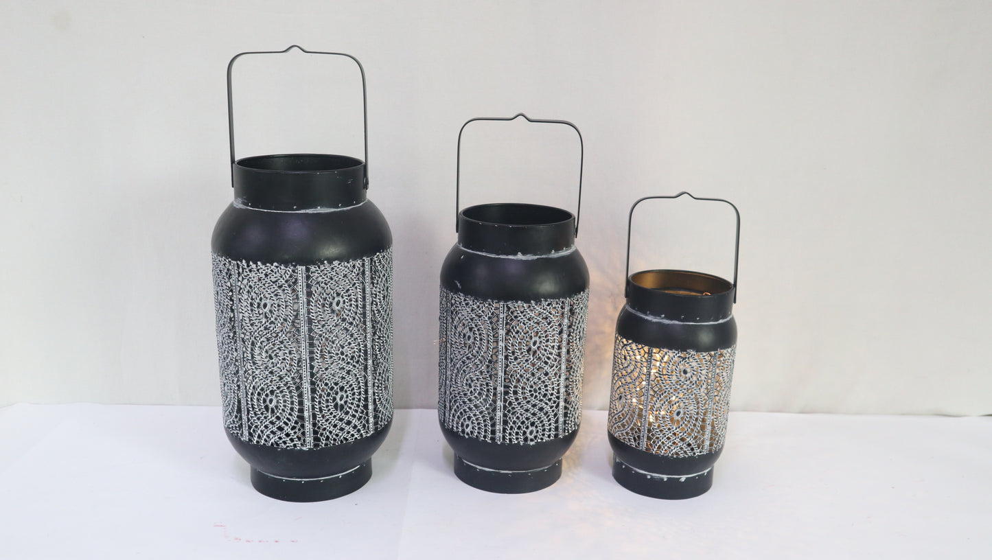 Metal Lantern Gift Basket Holidays Outdoor Indoor
