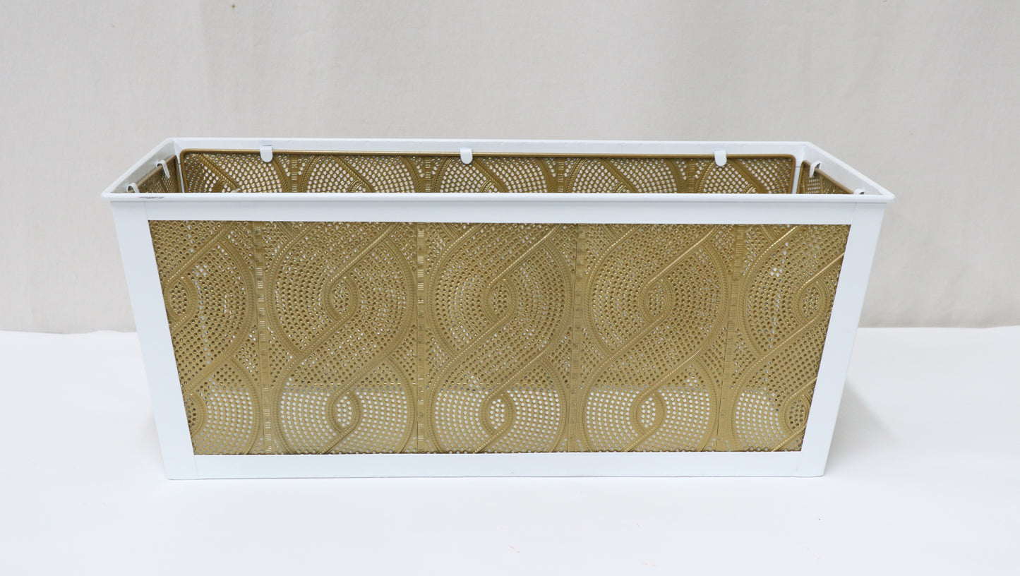 Rect. Metal Basket Gift Container Planter Indoor and Outdoor
