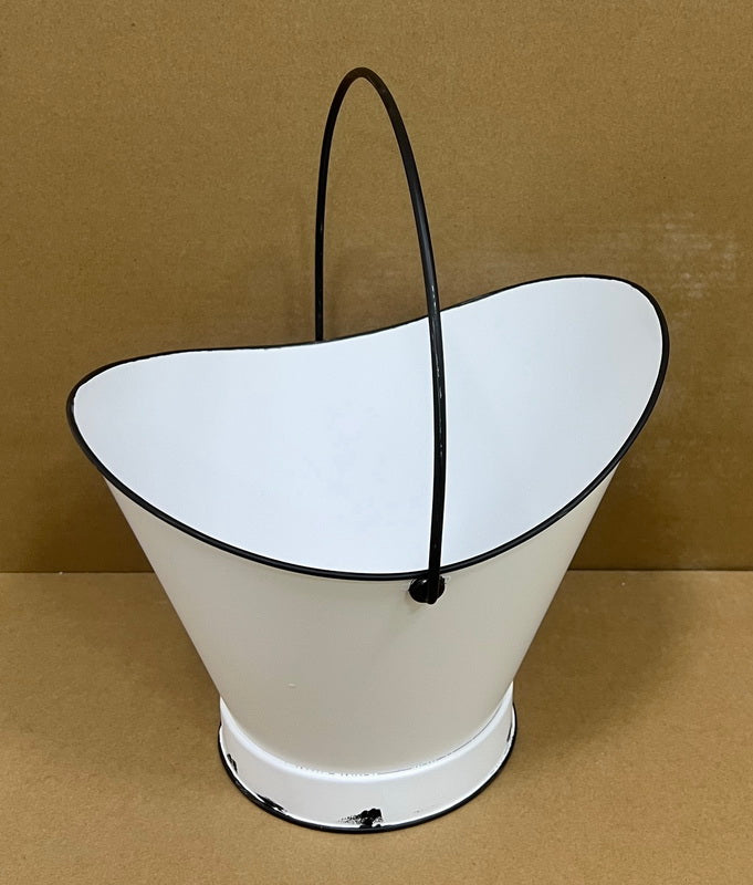 Metal Tin Planter Garden Flower Pot Basket Container