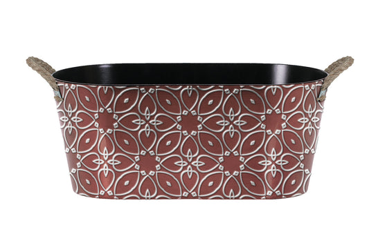 Gift Basket Metal Container Holiday Basket  Oval Indoor Outdoor Planter