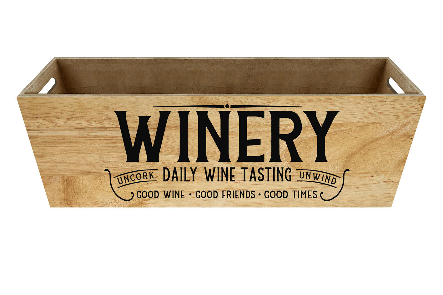 Wooden Basket Gift Basket Rect. Holiday Container Planter Plant Flower Garden