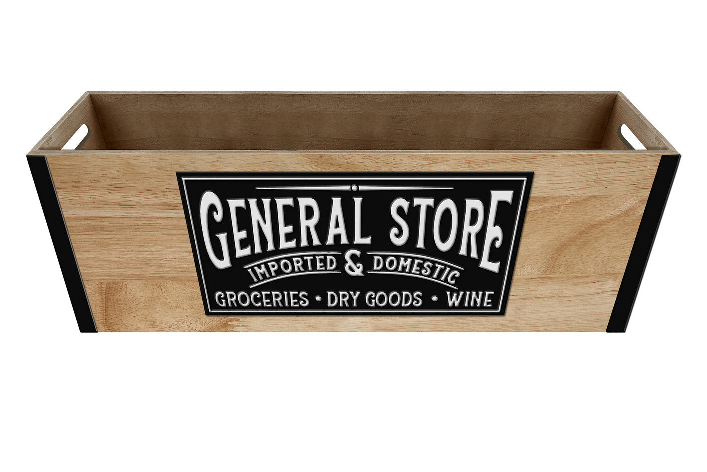 Wooden Basket Gift Basket Rect. Holiday Container Planter Plant Flower Garden