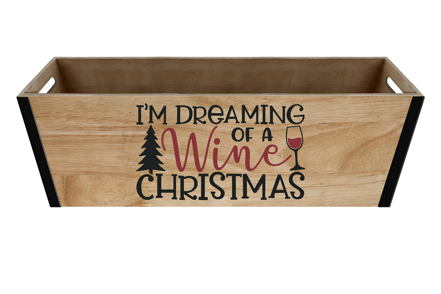 Wooden Basket Gift Basket Rect. Holiday Container Planter Plant Flower Garden