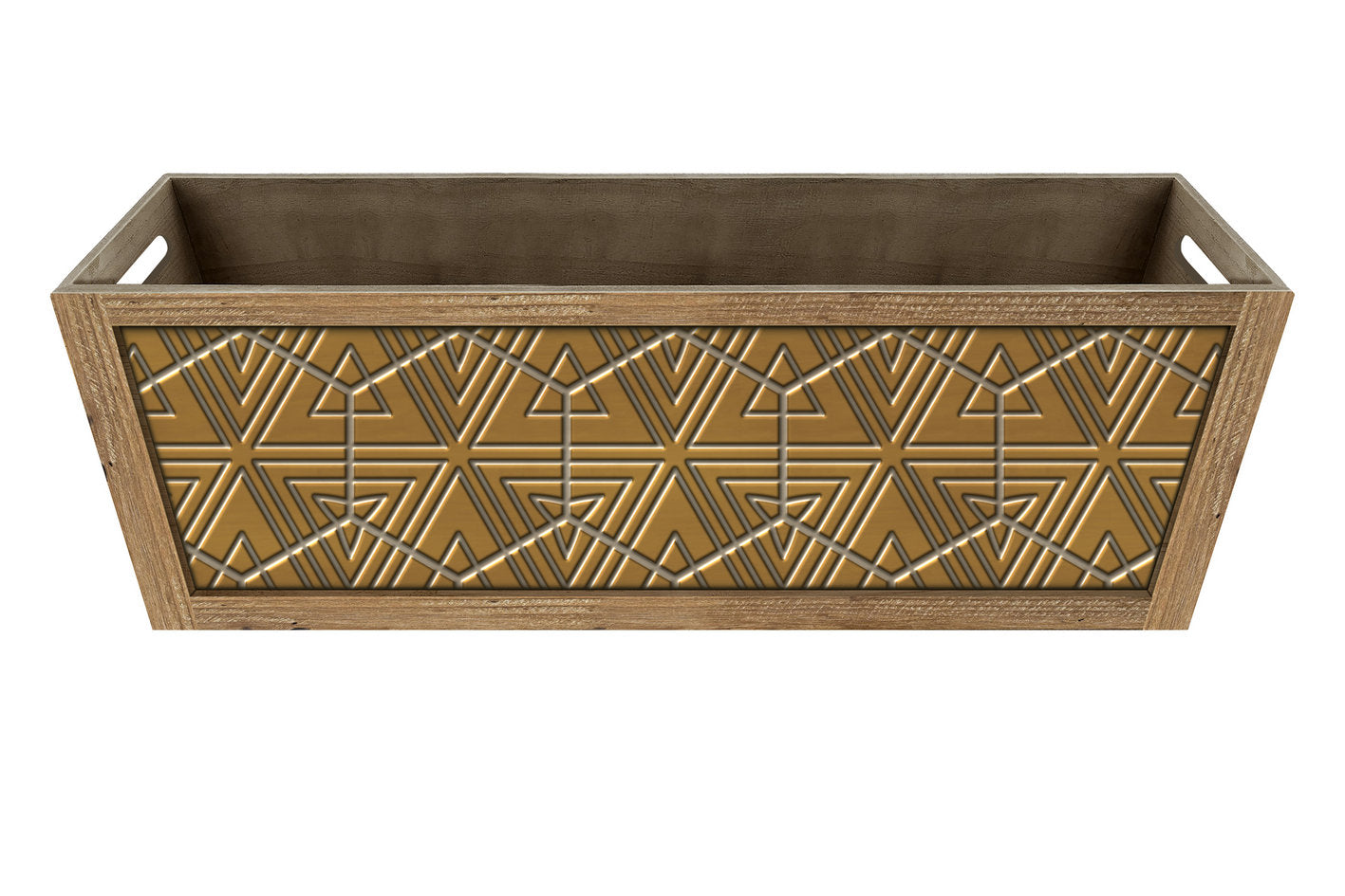 Wooden Basket Gift Basket Rect. Holiday Container Planter Plant Flower Garden