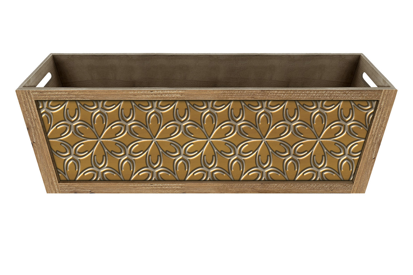 Wooden Basket Gift Basket Rect. Holiday Container Planter Plant Flower Garden