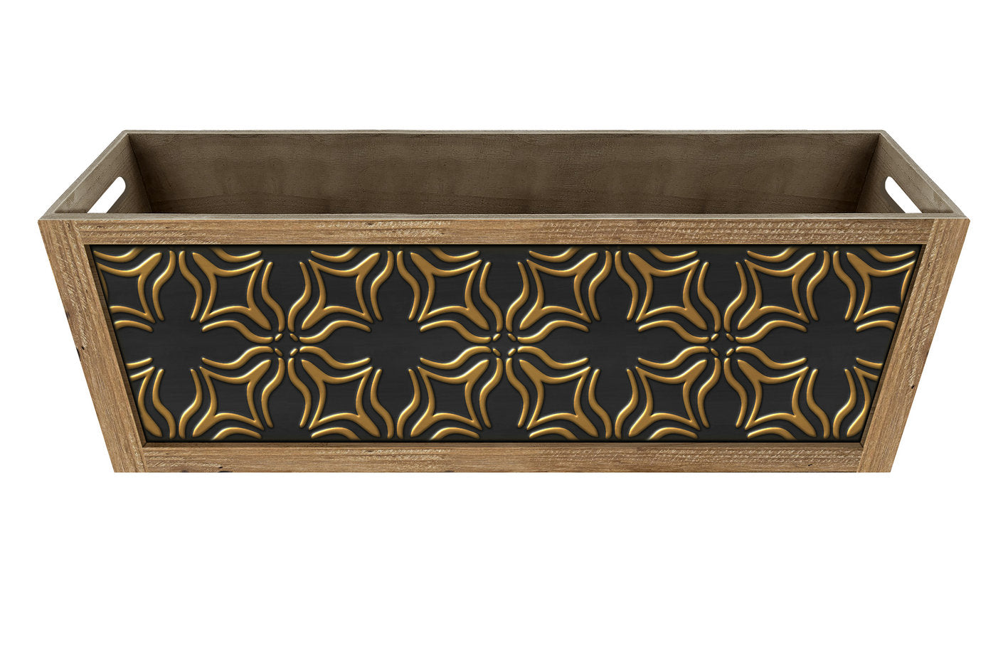 Wooden Basket Gift Basket Rect. Holiday Container Planter Plant Flower Garden