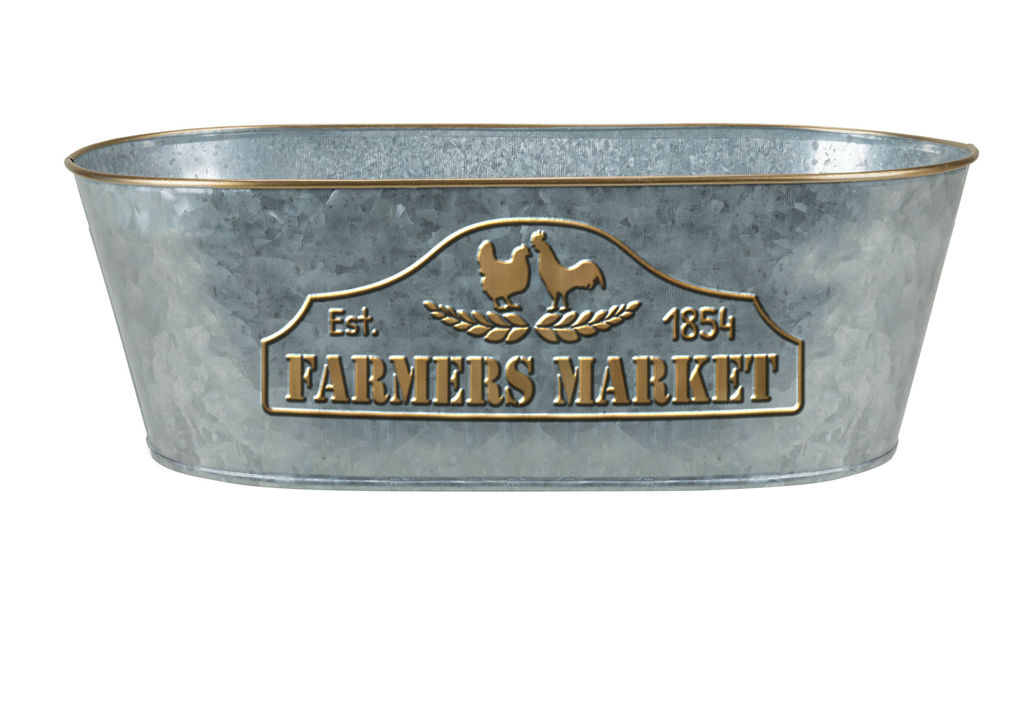 Metal Basket Gift Basket Rect. Holiday Container Planter Plant Flower Garden