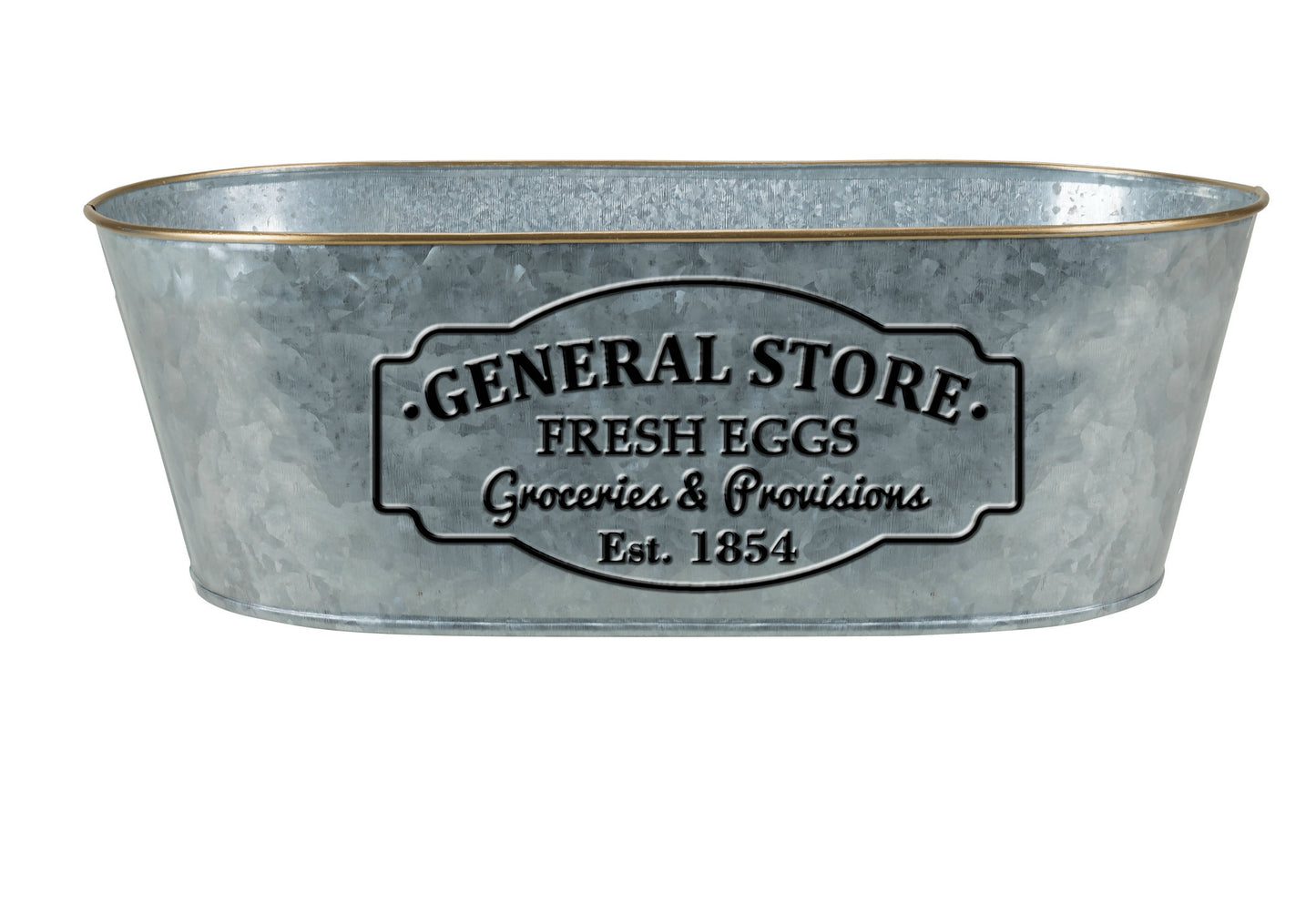 Metal Basket Gift Basket Rect. Holiday Container Planter Plant Flower Garden