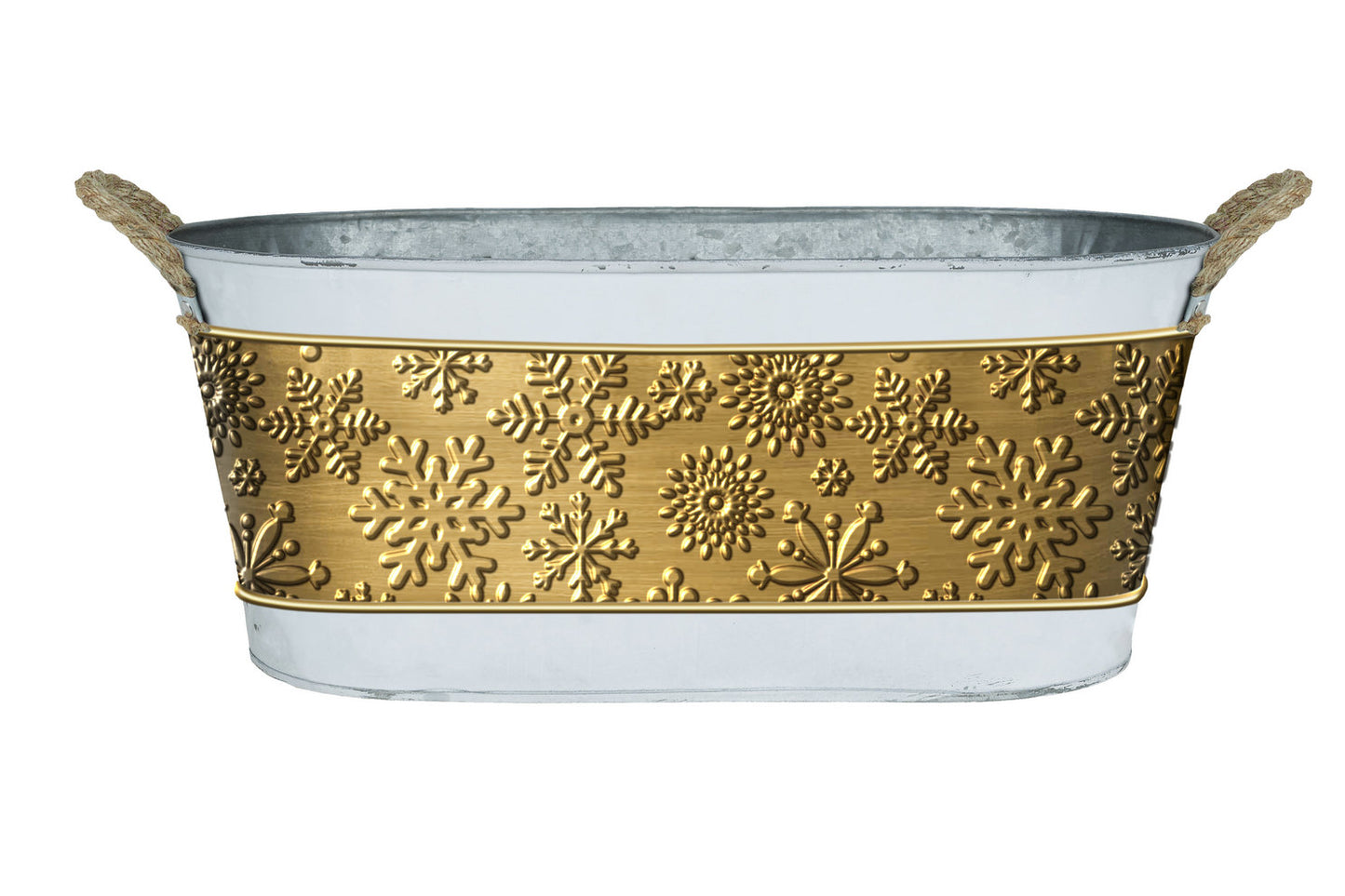 Metal Basket Gift Basket Oval Holiday Container Planter Plant Flower Garden