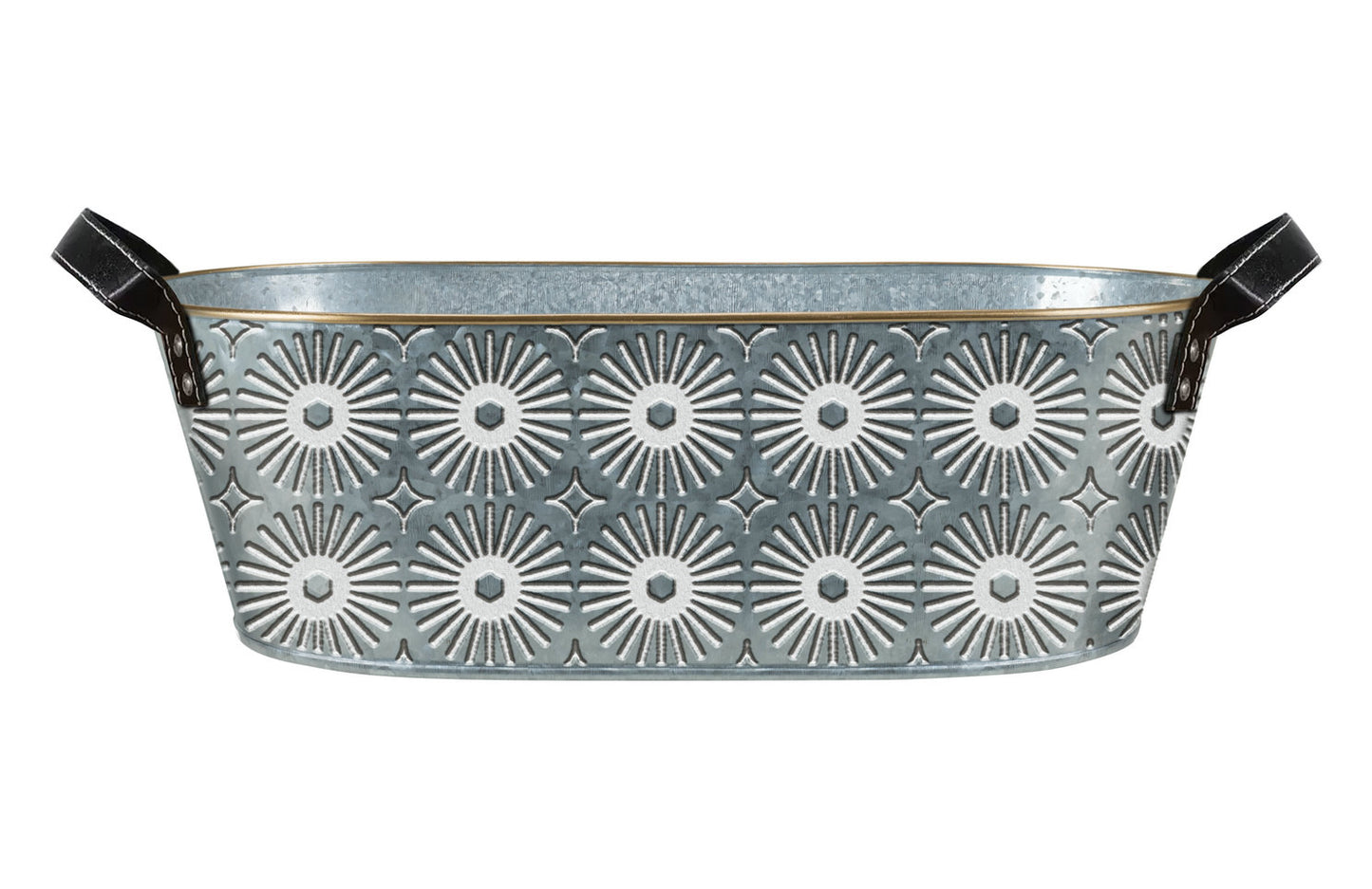 Oval Metal Basket Gift Basket Holiday Container Christmas Decoration Zinc