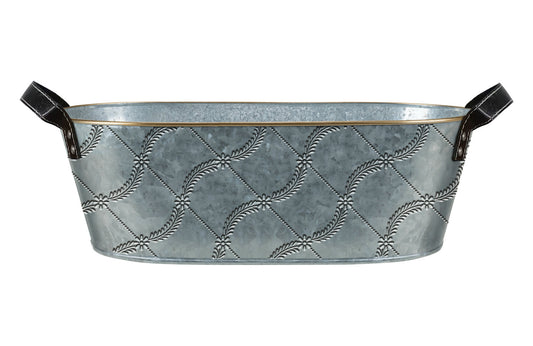 Oval Metal Basket Gift Basket Holiday Container Christmas Decoration Zinc