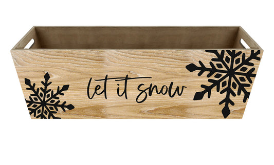 Rect. Wooden Basket Holiday Basket Container Giftware Nature