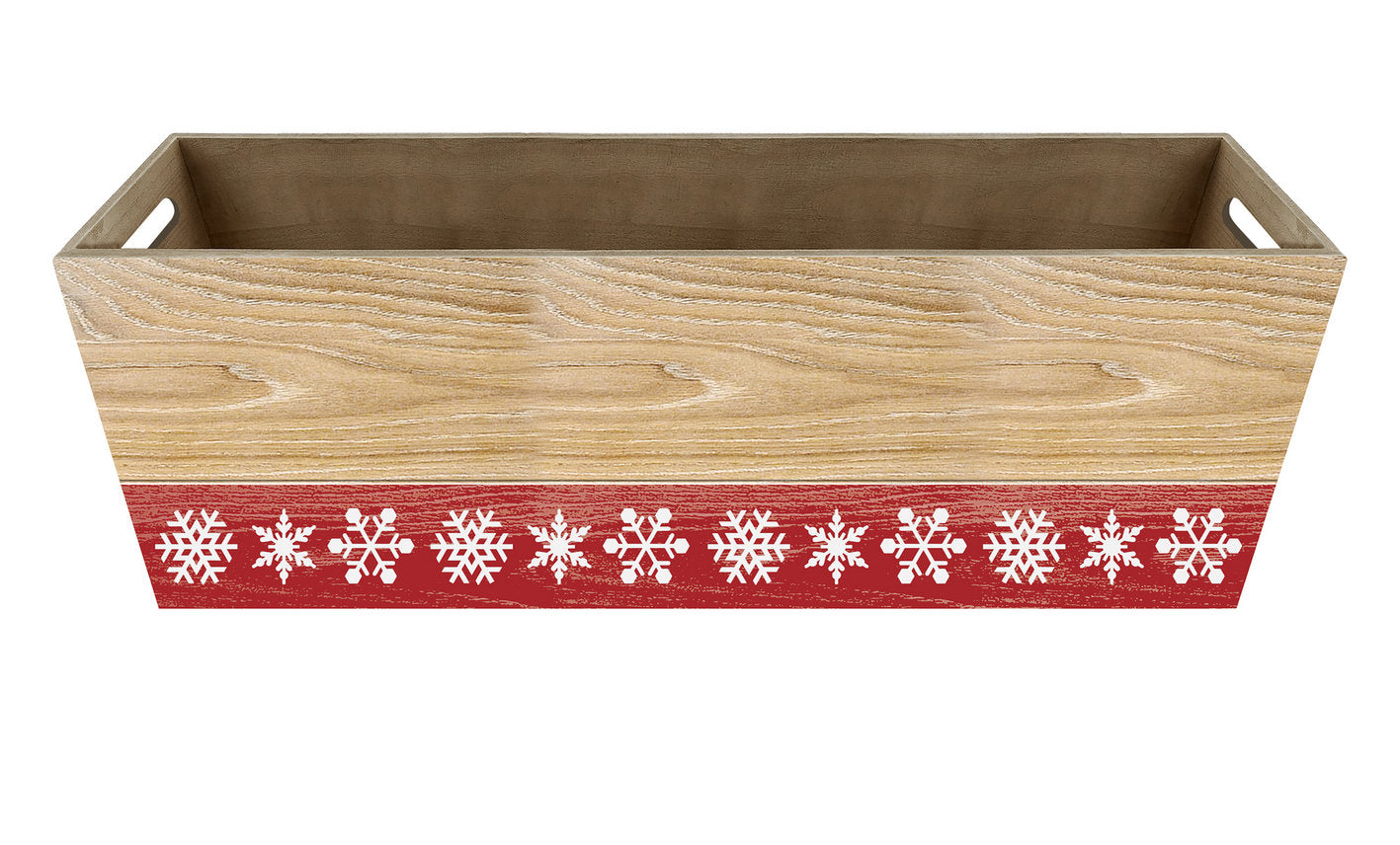 Rect. Wooden Basket Holiday Basket Container Giftware Nature