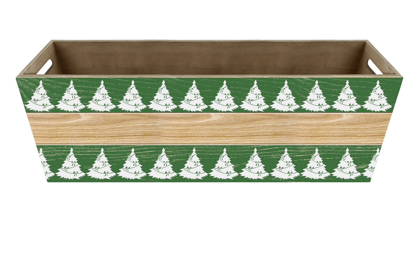 Rect. Wooden Basket Holiday Basket Container Giftware Nature