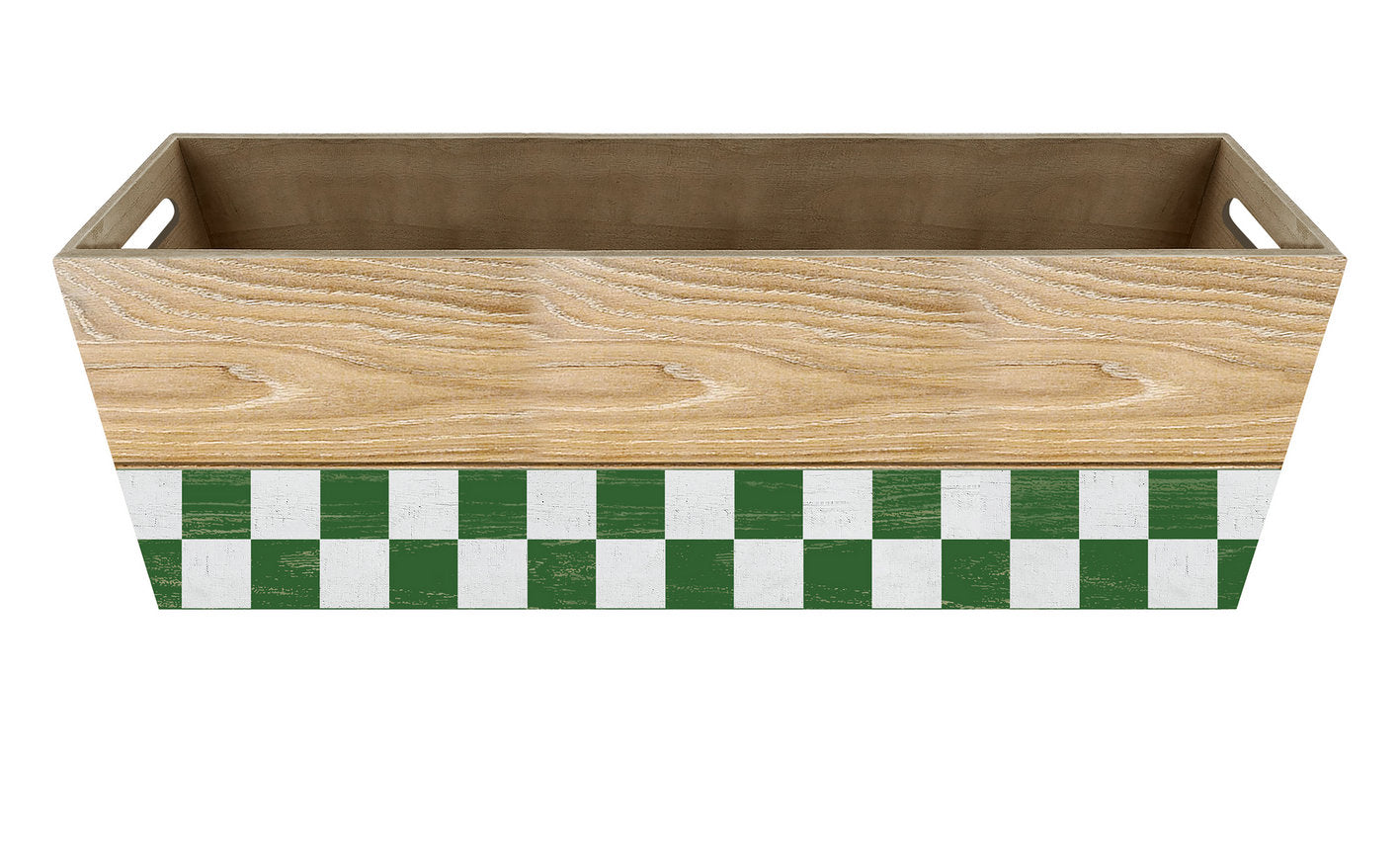 Rect. Wooden Basket Holiday Basket Container Giftware Nature