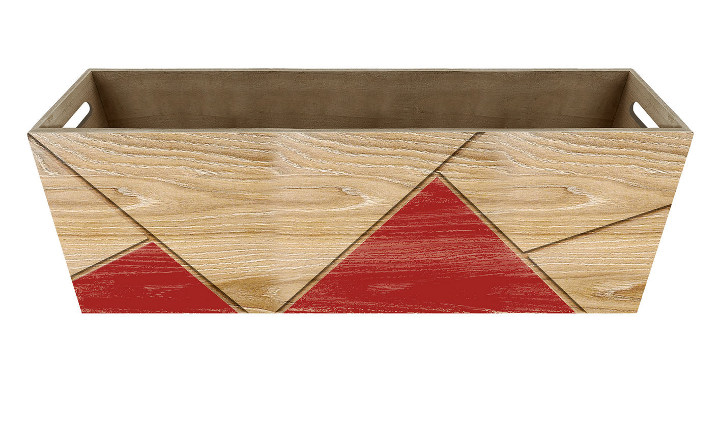 Rect. Wooden Basket Holiday Basket Container Giftware Nature