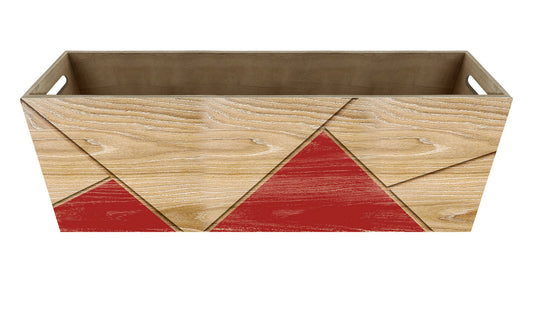 Rect. Wooden Basket Holiday Basket Container Giftware Nature