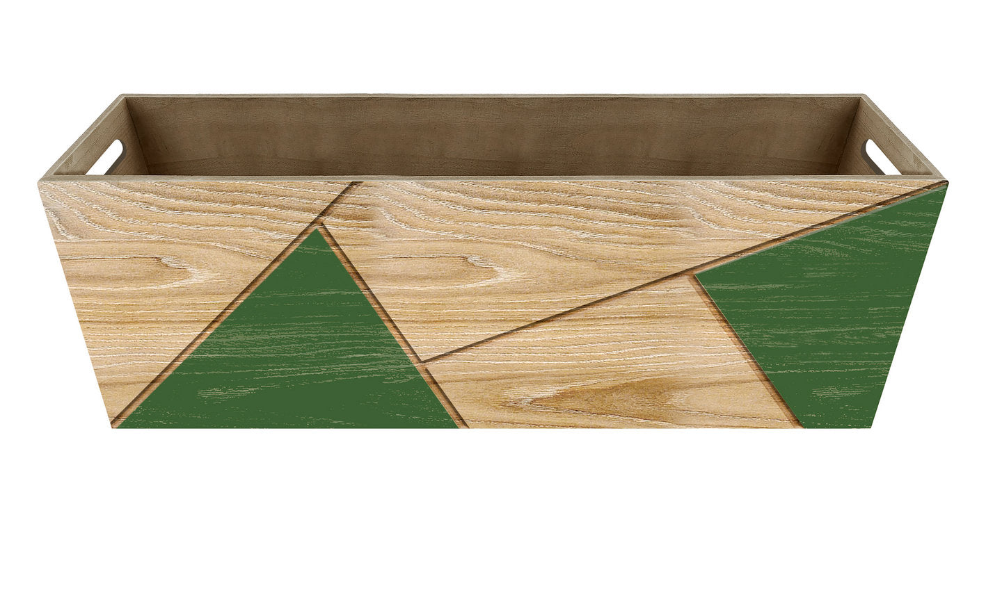 Rect. Wooden Basket Holiday Basket Container Giftware Nature