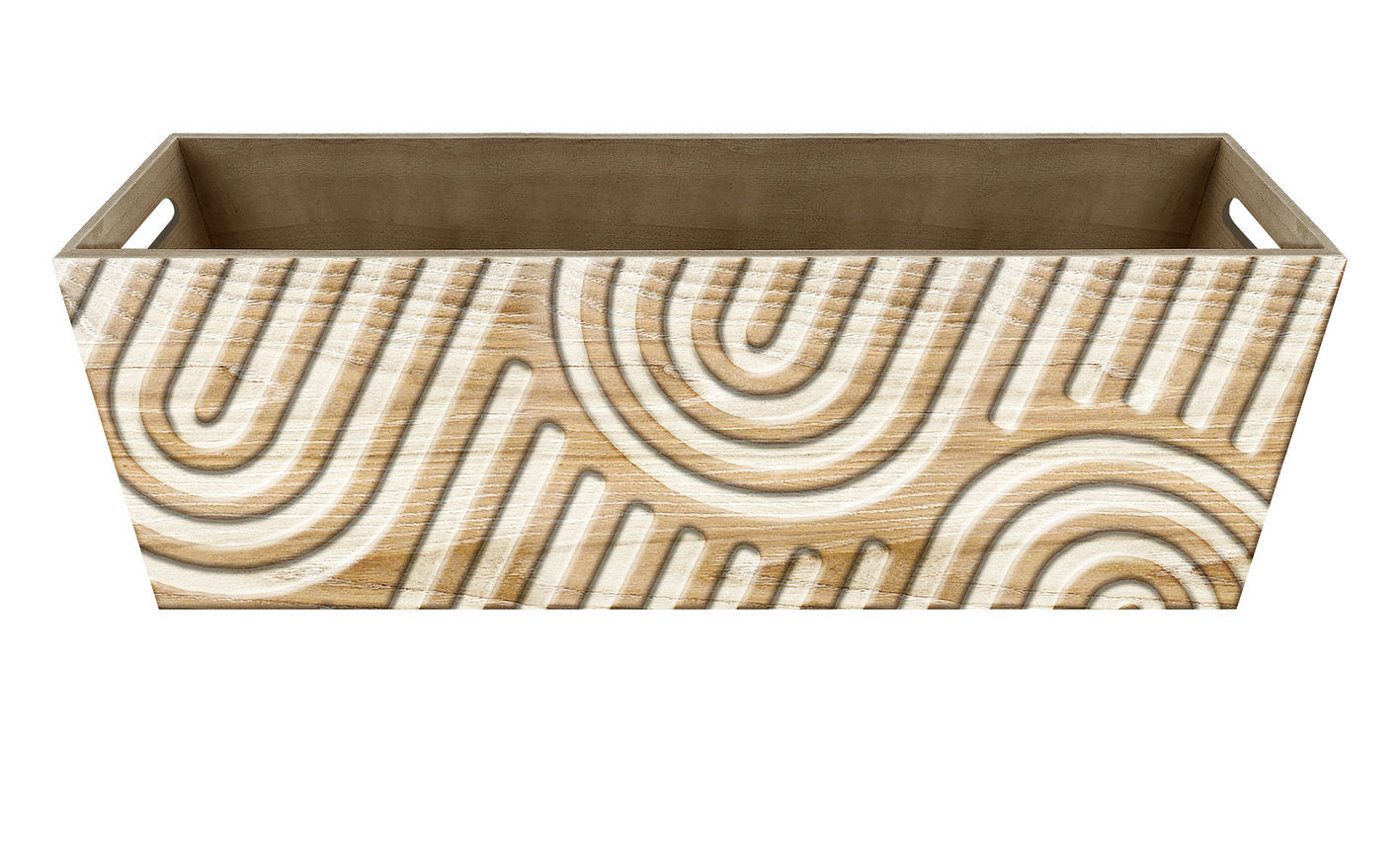 Rect. Wooden Basket Holiday Basket Container Giftware Nature