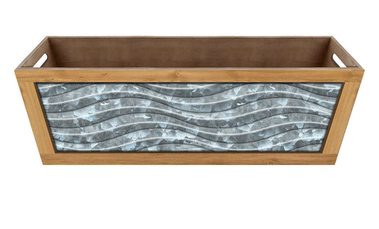 Rect. Wooden Basket Holiday Basket Container Giftware Nature